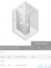 New Trendy New Modus kabina Walk-In 80x50x200 cm przejrzyste EXK-0016/EXK-0054